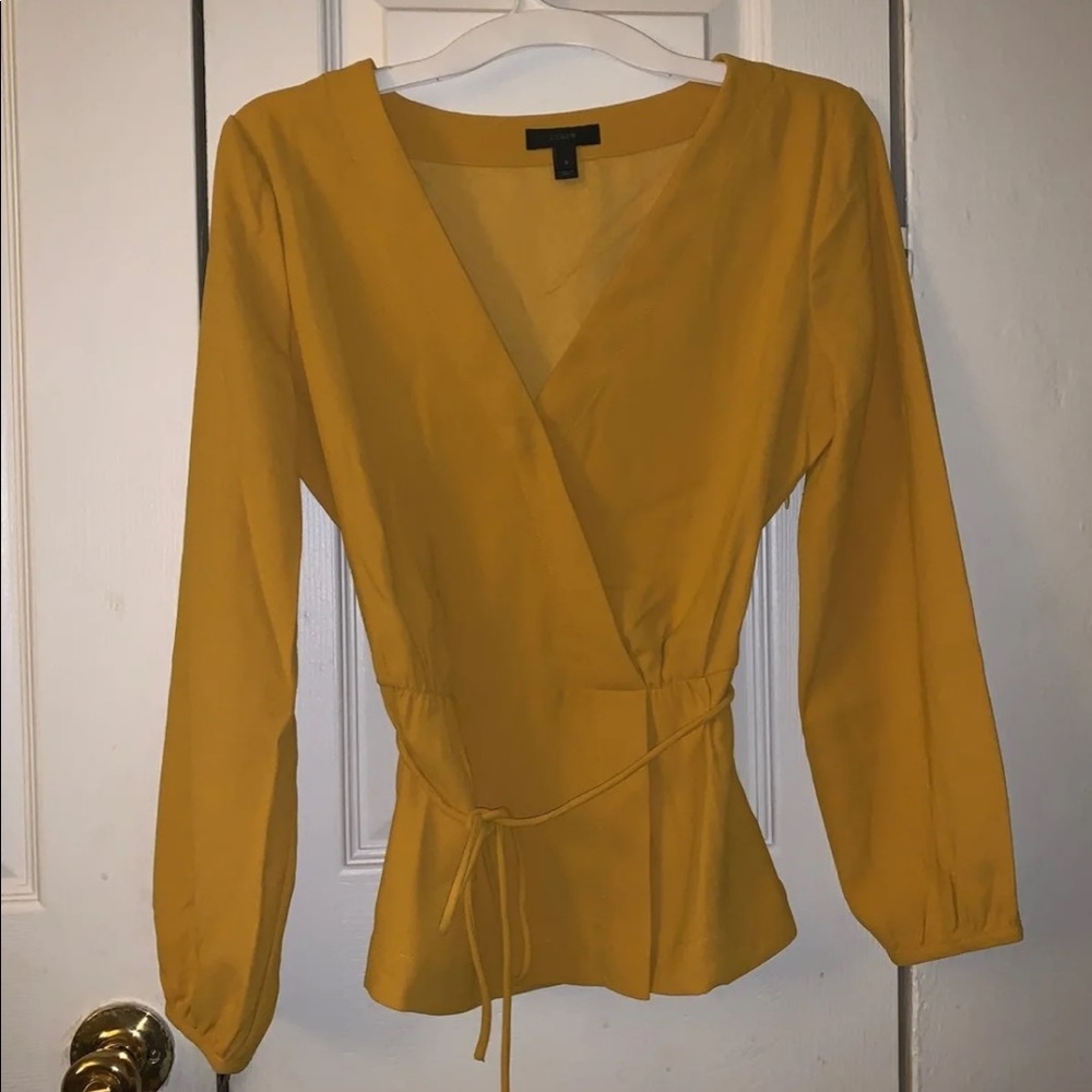 Drapey Crepe Faux Wrap Top